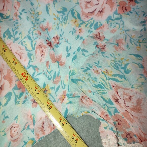 Size L Feathers Dress Flowy Summer Office School Midi Short No Waist Embroidery - Picture 7 of 10